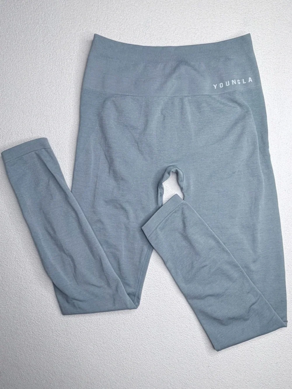 YoungLA Legacy Seamless Scrunch Leggings•YLAW1062• Dusty Blue - Picture 13 of 16